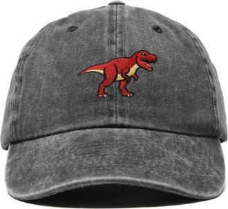 Dalix T Rex Dad Cap in Washed Black at Nordstrom