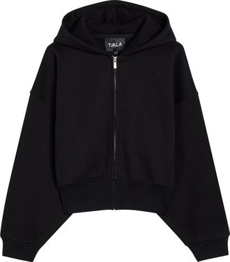 Tala Cocoon Hooded Jersey Sweatshirt - Black - XL (UK16 / XL)