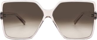 Saint Laurent Brown Gradient Square Ladies Sunglasses SL 232 BETTY-005 63