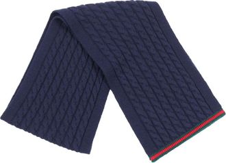 Gucci Sciarpa Tresy in Lana - unisex - Wintersjaals - Blauw - ONE Size - Wol - Accessoires