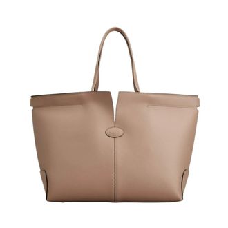 Tod's Di Bag Folio - female - Tods - Shopping Bags - Beige - ONE SIZE - Bags