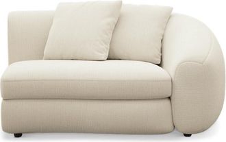 Castlery Fable Right Arm Sofa Customized, (Washed Chenille) Cream, Machine Washable, Ultra Deep Seats for Sofas by Castlery