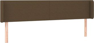 vidaXL Cabecero Con Led De Tela Marr&oacute;n Oscuro 183x16x78/88 Cm Vidaxl