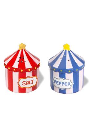 doiy Funfair Ceramic Salt & Pepper Shakers in Blue/Red at Nordstrom