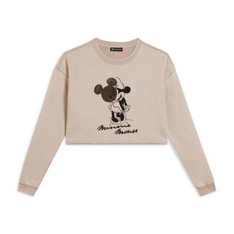 Freddy Felpa cropped da donna con grafica Disney e taglio a vivo