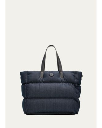 Moncler New Caradoc Quilted Denim Tote Bag