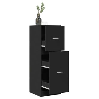Berkfield Home Apothecary Cabinet Black 40x41x118 cm Engineered Wood | Size: 40 x 41 x 118 cm