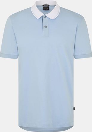 HUGO BOSS Mens Regular Fit Short Sleeve Shirt in Lt Pas Blue 450 - Size Large