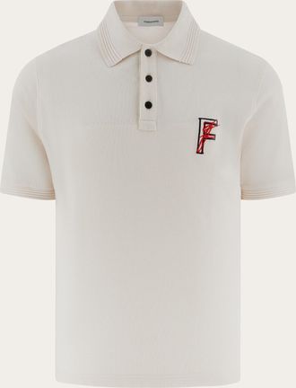 Ferragamo Men Organic cotton polo shirt White