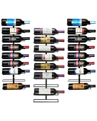 Sorbus Set of 3 Wall Mounted Wine Racks