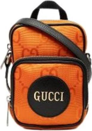 Gucci Pre-owned Off the Grid Mini Bag - Dames - Vintage Mini Tas - Oranje - ONE Size - Leer - Vintage