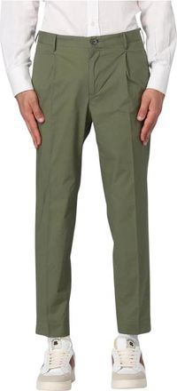 Incotex Broeken, Heren, Groen, M, Groene chino broek met relaxte pasvorm