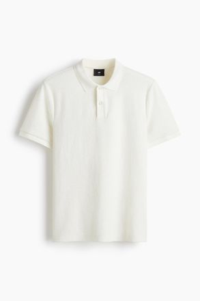 H&M Poloshirt in Slim Fit - Weiss