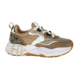 Voile Blanche Voile Blanche, Sneakers, female, Multicolor, Size: 11 US Brown Suede/Studs Sneakers