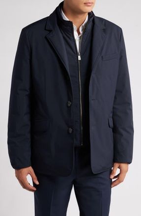 Hart Schaffner Marx Summit Waterproof Jacket with Removable Bib in Navy at Nordstrom, Size Xx-Large