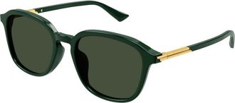 Bottega Veneta Zonnebril - Heren - Zonnebrillen - Groen - 55 MM - Accessoires