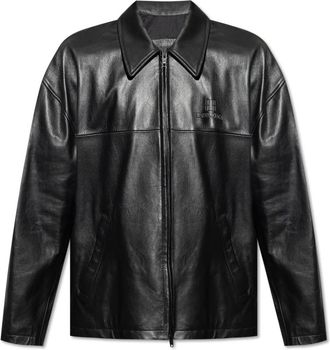 Balenciaga Jassen, Heren, Zwart, L, Leer, Lamsleren jas