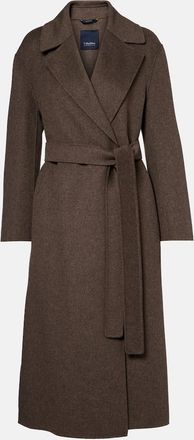 Max Mara Luna virgin wool wrap coat