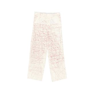 KidSuper Studios Straight Trousers, male, White, Size: XL Pt-01 Pant