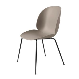 GUBI Beetle Dining Chair, Conic Base schwarz / new beige