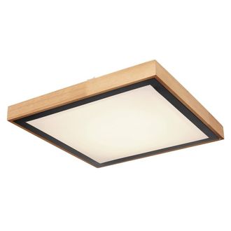 Netlighting Bruno 39cm Semi Flush Ceiling Light Matt Black LED 3000 6000K