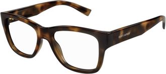 Saint Laurent Unisex Black Rectangular Eyeglass Frames SL677 003