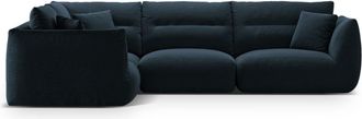 CXL by Christian Lacroix Sofá esquinero modular 5 plazas tejido estructural azul marino