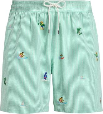 Polo Ralph Lauren Short da Mare a Righe - Heren - Strandmode - Veelkleurig - XL - Katoen - Badmode