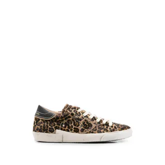 Philippe Model PRSX Low Leopard-print Paris Sneakers