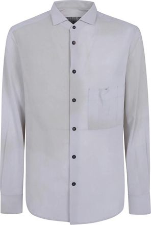 Ziggy Chen Shirt met kleine kraag - Heren - Casual Overhemden - Grijs - L - Overhemden