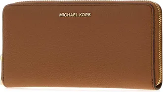 Michael Kors Womens Slim Wallet Brown Leather