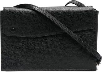 Valextra Textured Calf Leather Trio Crossbody Bag