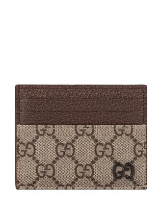 Gucci GG cardholder - men - Calf Leather/Cotton/Polyurethane/Polyester - One Size - Neutrals