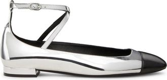 Stuart Weitzman Eden Strap Flat - Dames - Ballerinas - Grijs - 36 EU - Leer - Schoenen