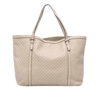 Gucci Pre-owned Tote Bags, female, Beige, Size: ONE SIZE Pre-owned Leather Tote
