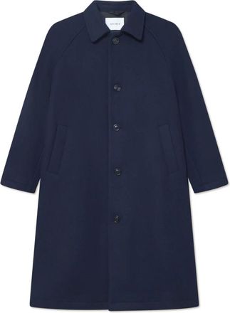 Les Deux Klassieke Wollen Jas Marineblauw - Heren - Mantel - Blauw - XL - Wol - Jassen