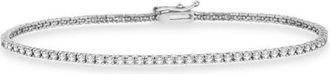 Allurez Eternity Lab Diamond Tennis Bracelet 14k in White Gold at Nordstrom, Size 7
