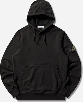 Stone Island Men s Organic Cotton Fleece Hoodie Black