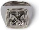 Off-white Mens Arrow Textured Ring in Silver at Nordstrom, Size 12