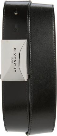 Givenchy Reversible Metal Plaque Belt in Black/grey at Nordstrom, Size 100