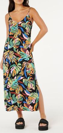 Rip Curl Sunset Luau Midi Sundress in Black Multi at Nordstrom, Size X-Large