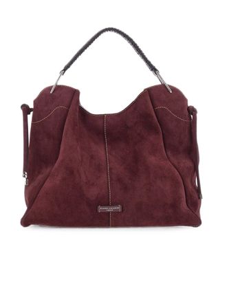 Gianni Chiarini Amarone Era Suede Contrast Stitch Shoulder Bag