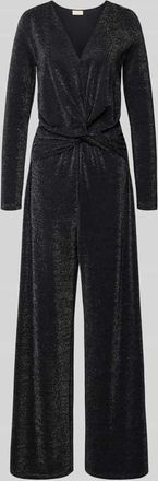 Milano Milano Italy Schimmernder Jumpsuit mit Knotendetail in Black, Größe 34