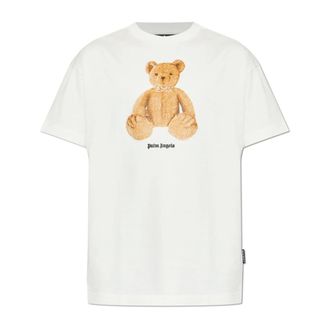 Palm Angels T-Shirts, male, White, Size: 2XL Bear Regular T-Shirt