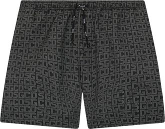 GCDS Monogram Zwemshorts - Heren - Strandmode - Zwart - XL - Polyester - Badmode