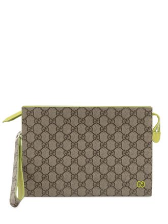 Gucci 2016-2025 Small Bicolor GG Supreme pouch - Green