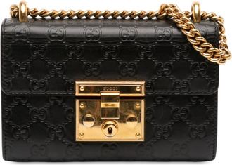 Gucci Pre-owned Gucci Small Guccissima Padlock Crossbody Ladies 409487 524947