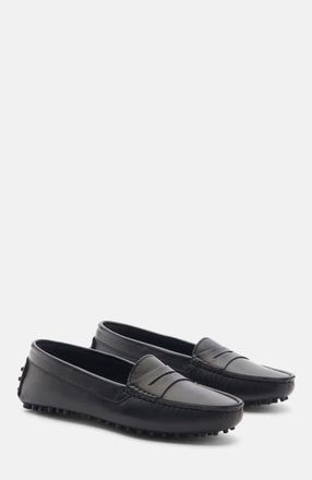 Scarosso Ashley Driving Shoes in Black - Calf at Nordstrom, Size 39.5