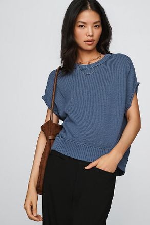 Maeve 100% Cotton Drop-Shoulder Sweater