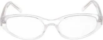 Maison Margiela 54mm Round Optical Glasses in White at Nordstrom